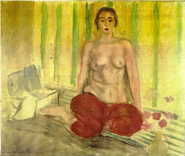 Odalisque in Red Pants (1925) Henri Matisse tablo - Dekolata