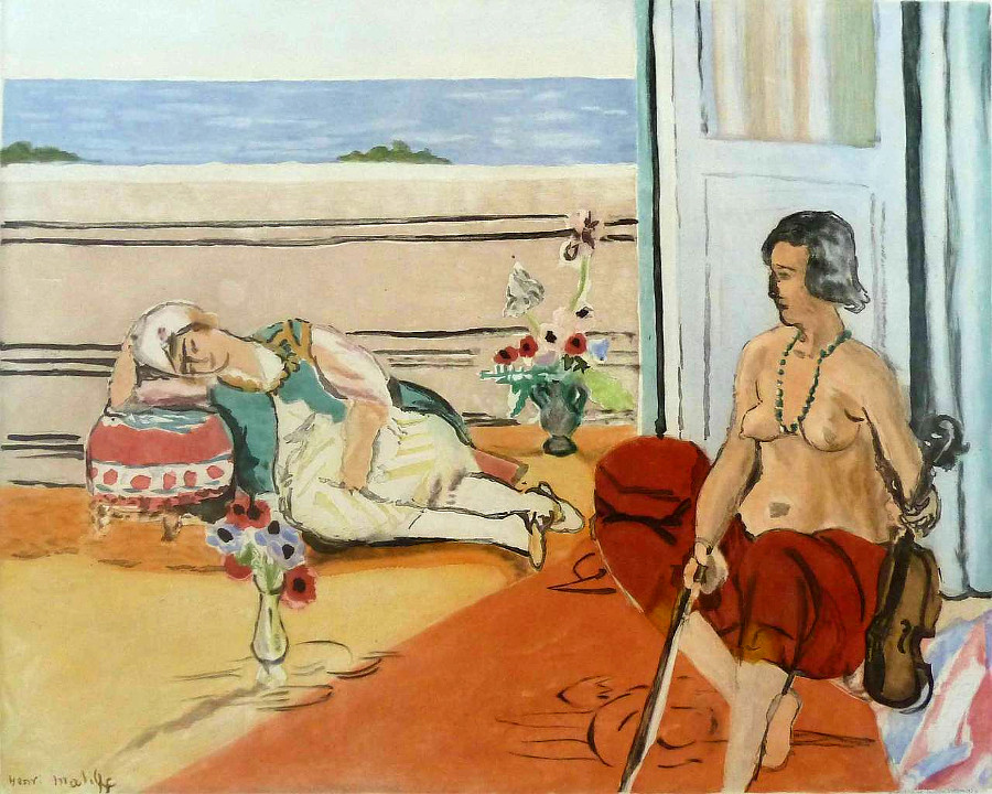 Odalisque on the Terrace (1922) Henri Matisse tablo - Dekolata