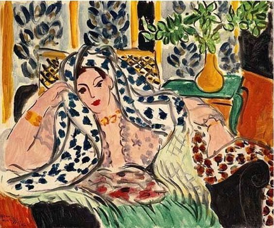 Odalisque with Black Armchair (1942) Henri Matisse tablo - Dekolata