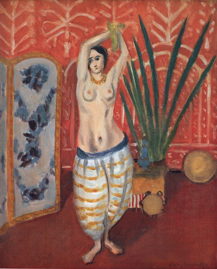 Odalisque with a Green Plant and Screen (1923) Henri Matisse tablo - Dekolata