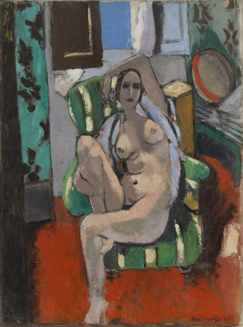 Odalisque with a Tambourine (1925) Henri Matisse tablo - Dekolata