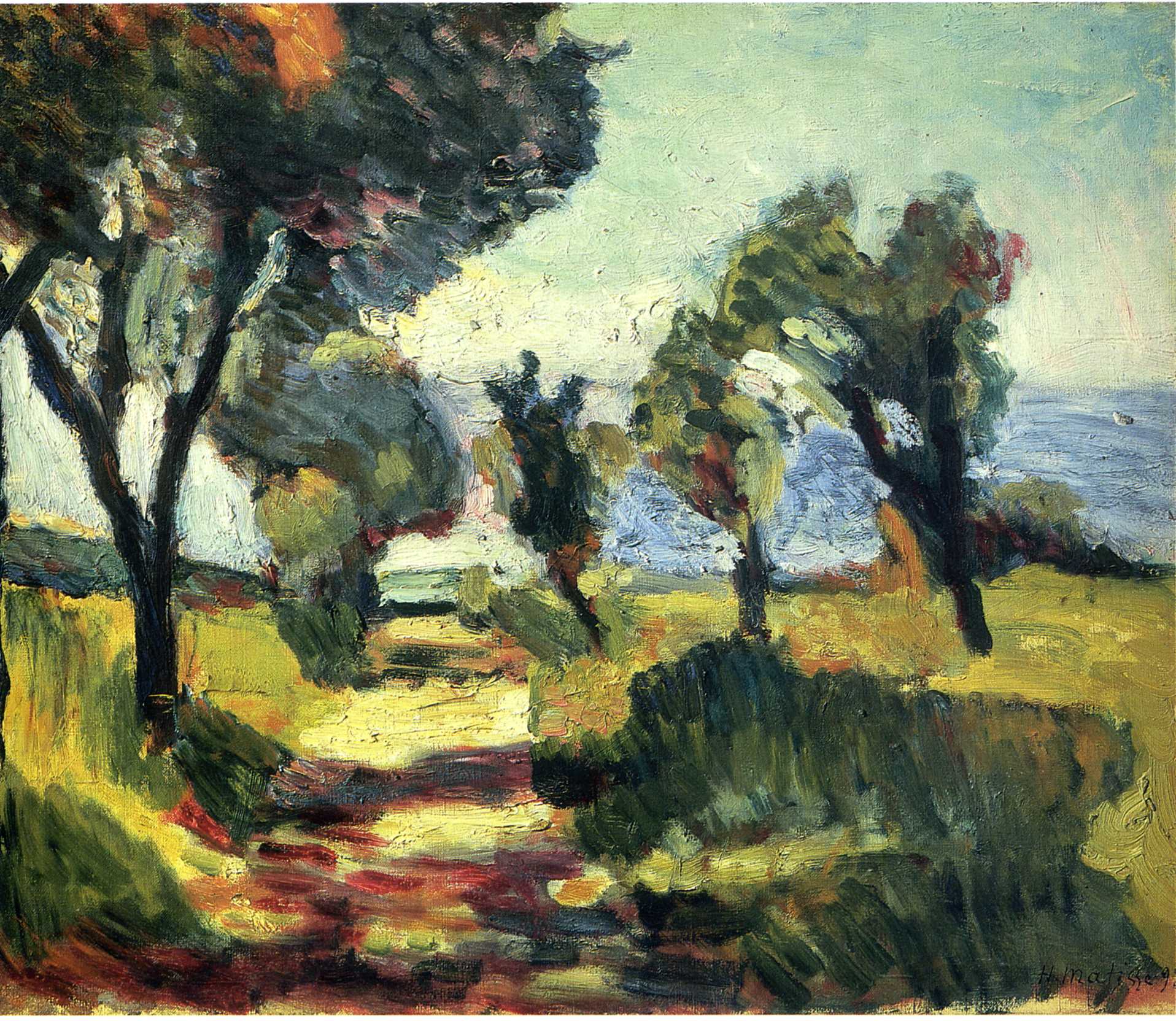 Olive Trees (1898) Henri Matisse tablo - Dekolata