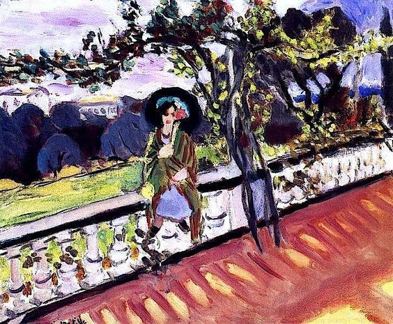 On the Terrace Parc Liserb (1921) Henri Matisse tablo - Dekolata