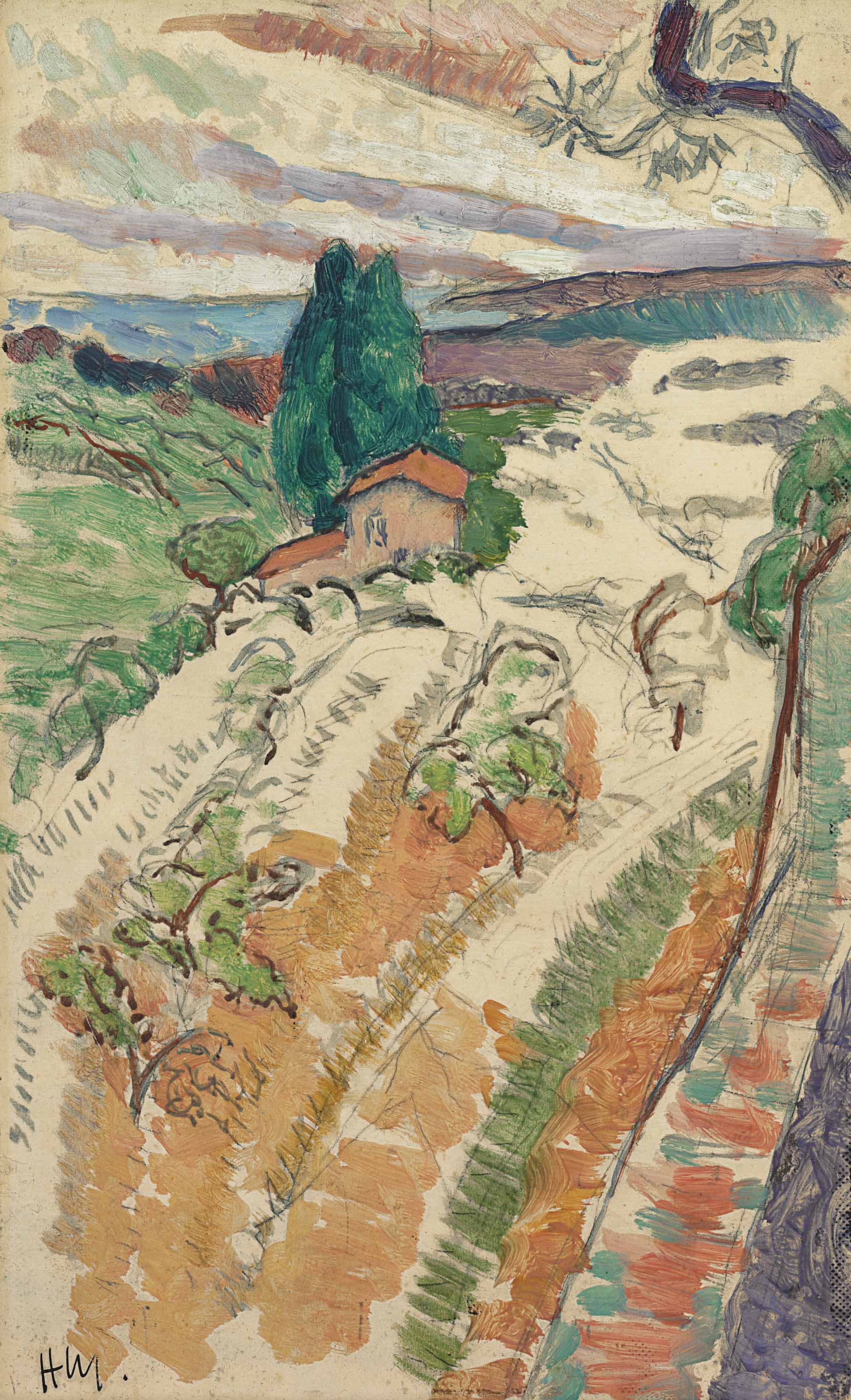 Paysage, St. Tropez (1904) – Henri Matisse Tablo