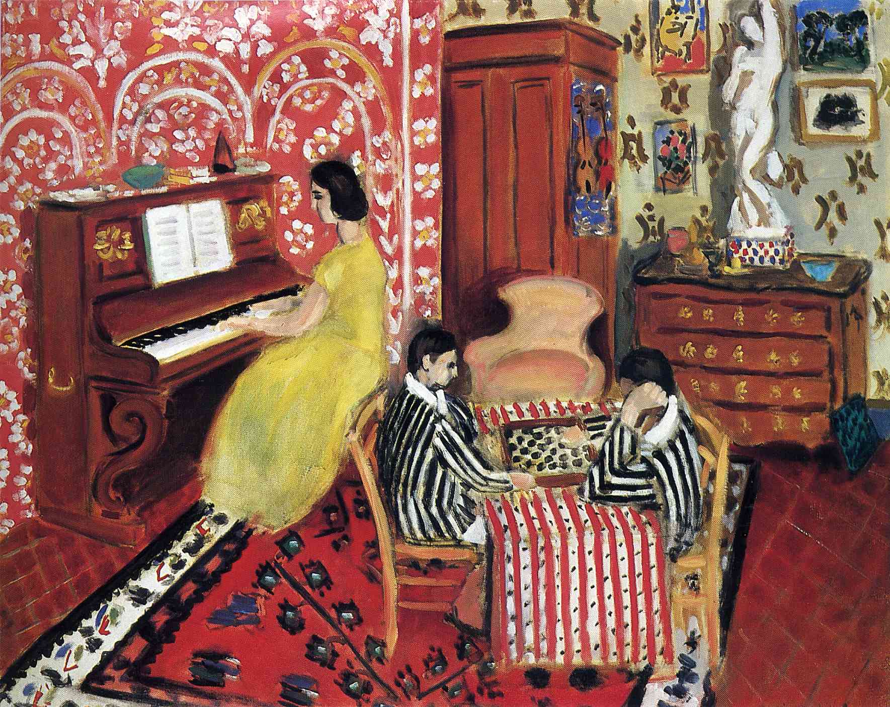 Pianist and Checker Players (1924) Henri Matisse tablo - Dekolata