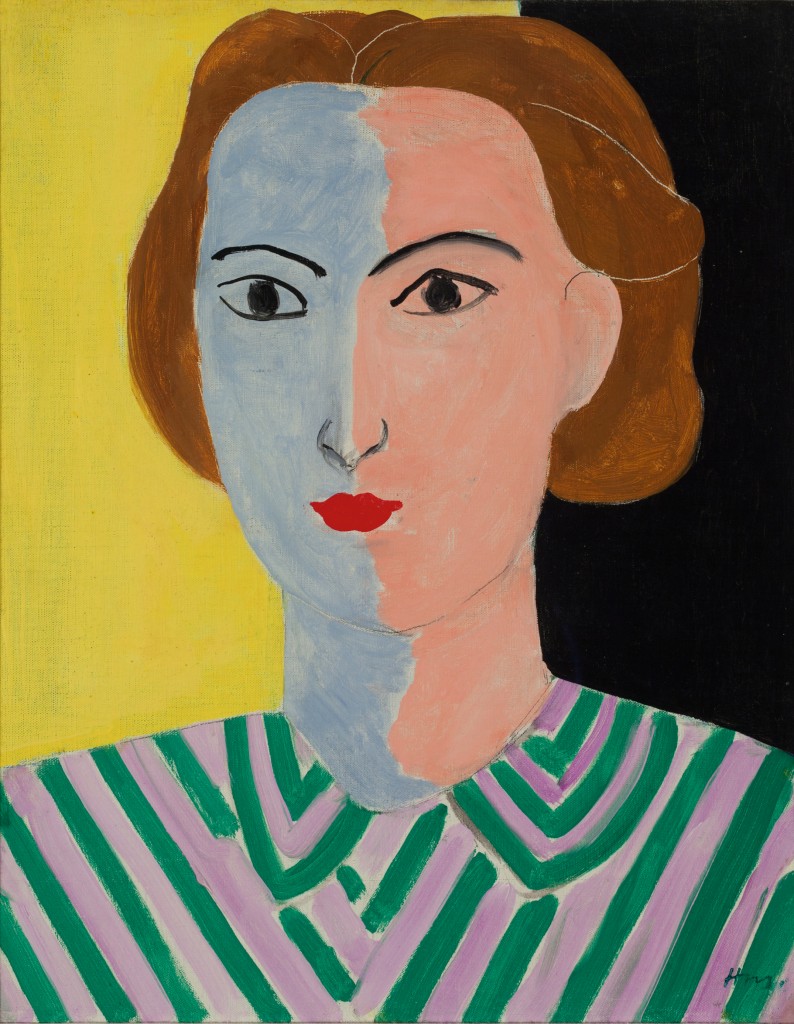 Portrait with Pink and Blue Face (1936) Henri Matisse tablo - Dekolata