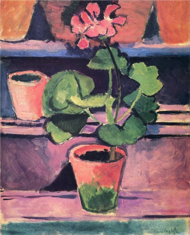 Pot of Geraniums (1912) Henri Matisse tablo - Dekolata