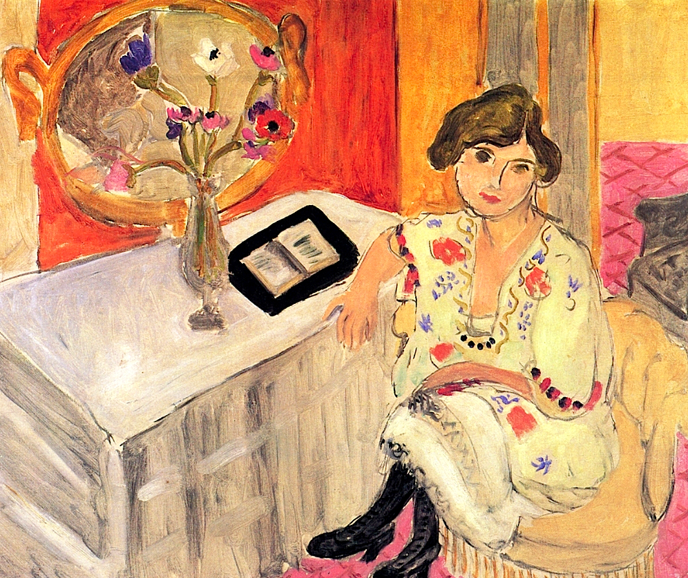 Reading Woman, Daydreaming (1921) Henri Matisse tablo - Dekolata