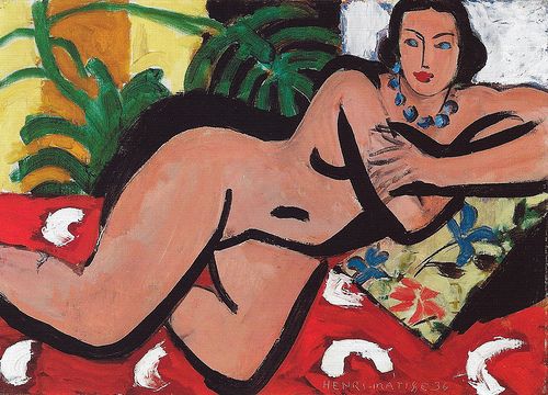 Reclining Nude with Blue Eyes (1936) – Henri Matisse Tablo