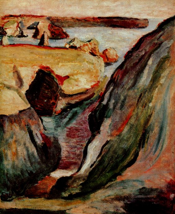 Rochers a Belle Île (1896) Henri Matisse tablo - Dekolata