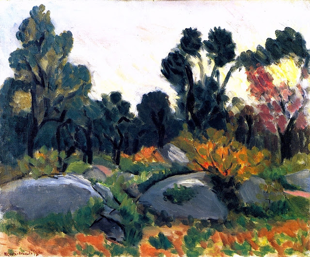 Rocks in the Vallée Du Loup (1925) Henri Matisse tablo - Dekolata