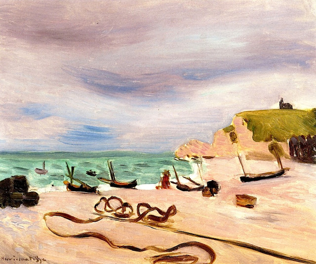 Ropes on the Beach at Etretat (1920) Henri Matisse tablo - Dekolata