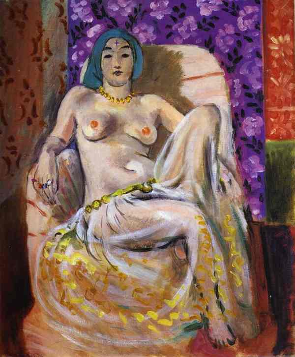 Seated Odalisque (1922) Henri Matisse tablo - Dekolata