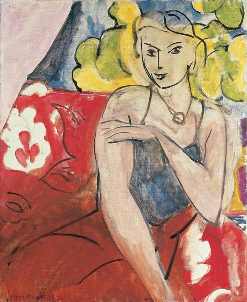Seated Woman (1936) Henri Matisse tablo - Dekolata