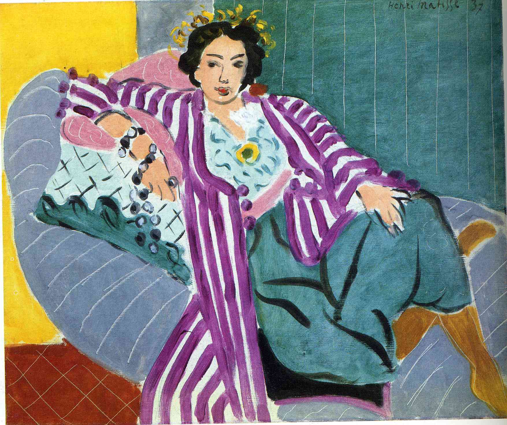 Small Odalisque in Purple Robe (1937) Henri Matisse tablo - Dekolata