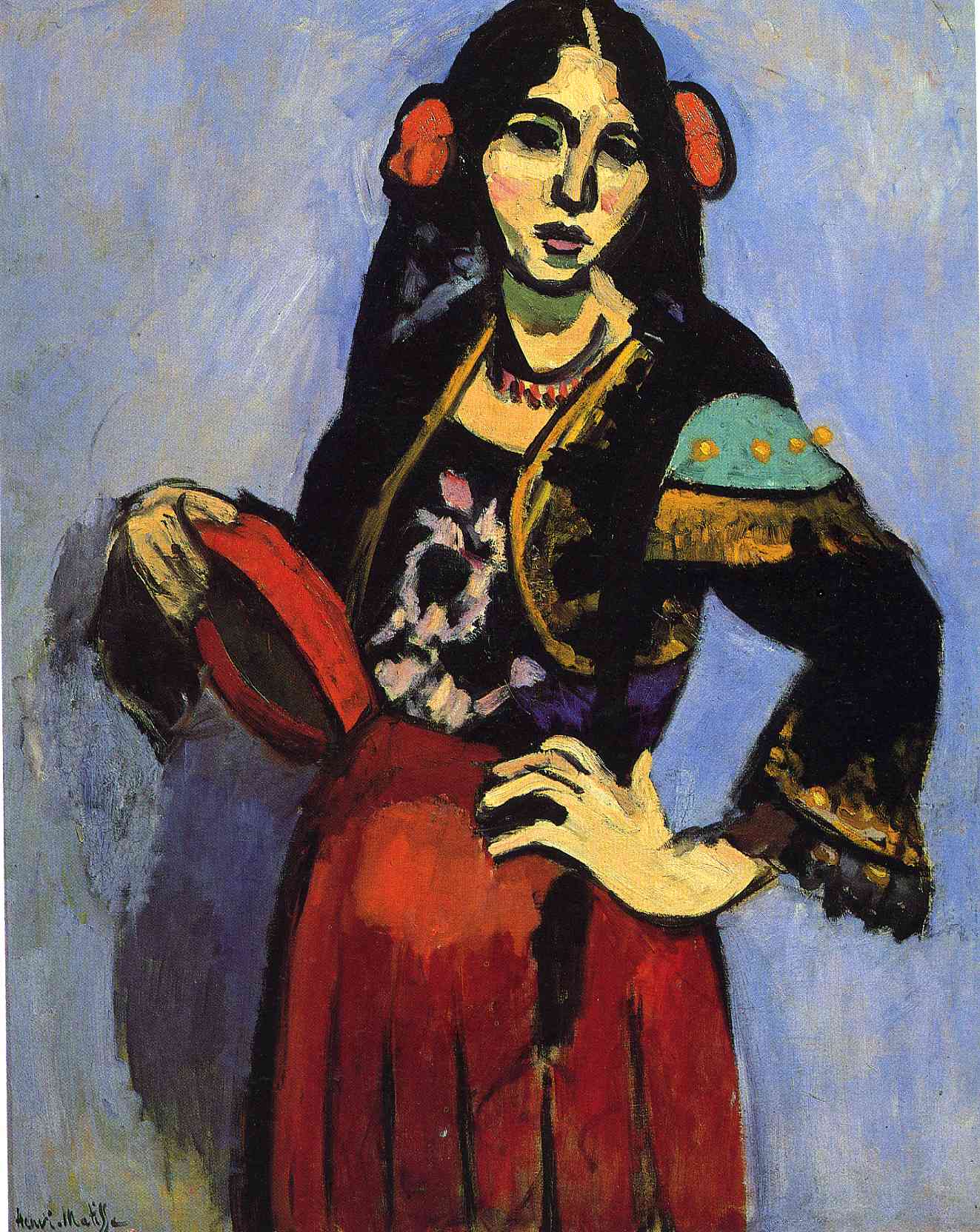Spanish Woman with a Tamborine (1909) – Henri Matisse Tablo
