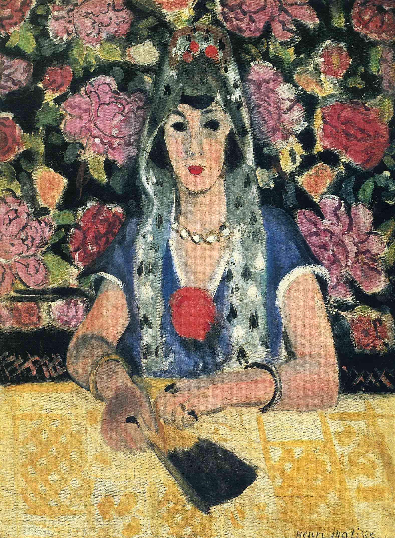 Spanish woman Harmony in Blue (1922) Henri Matisse tablo - Dekolata