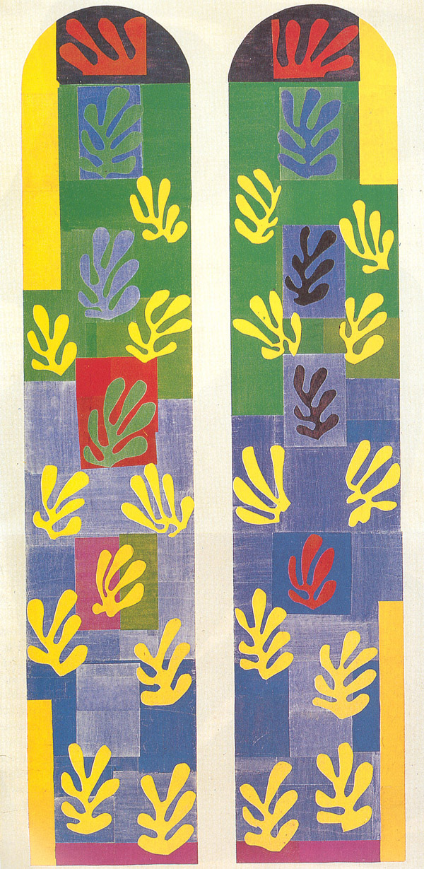 Stained Glass Window Window of the abside of the Rosary Chapel (1949) – Henri Matisse Tablo