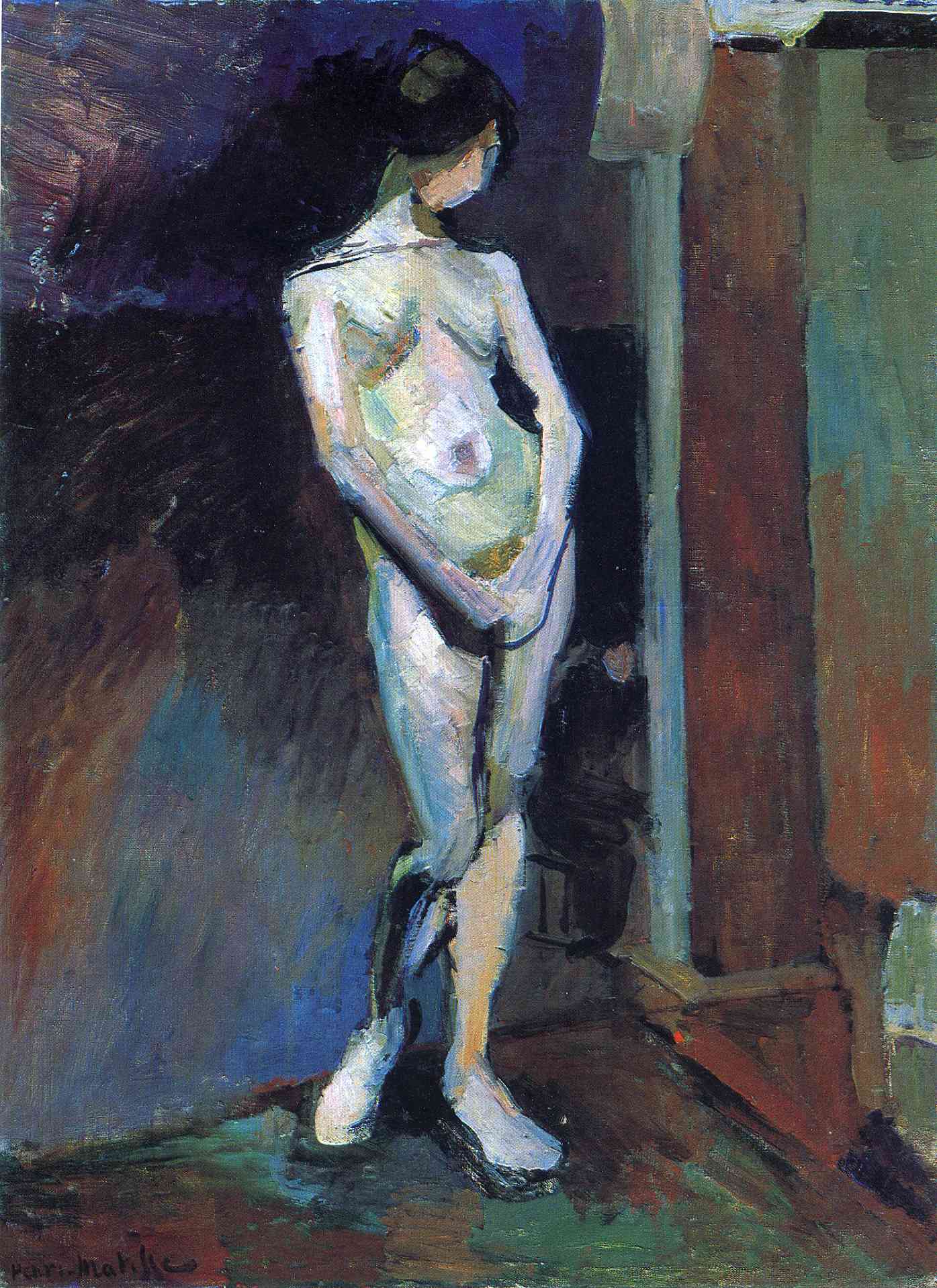 Standing Model (1900) Henri Matisse tablo - Dekolata