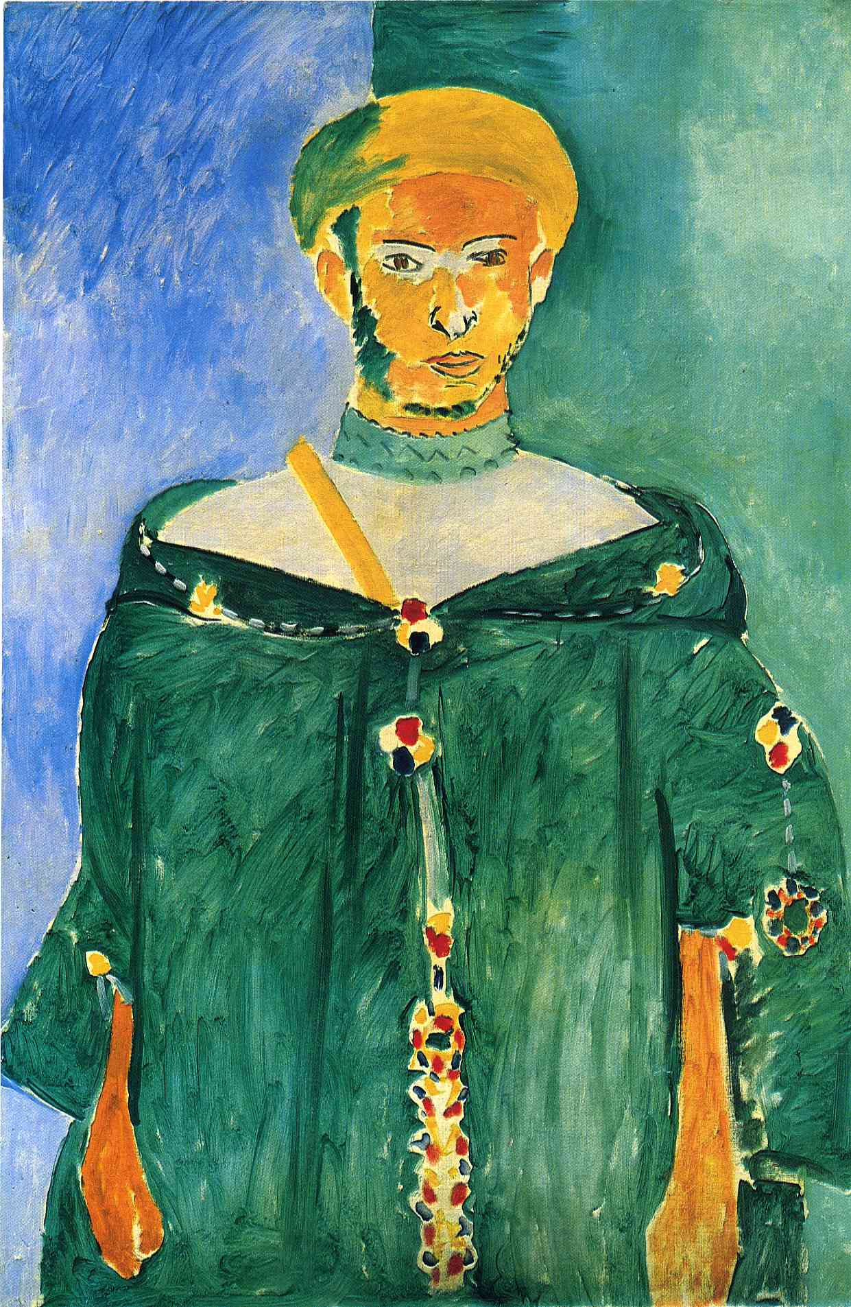 Standing Moroccan in Green (Standing Riffian) (1913) – Henri Matisse Tablo