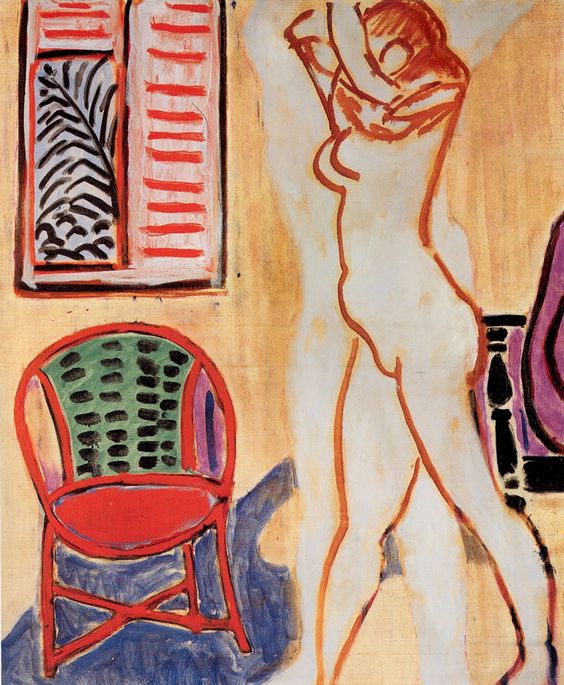 Standing Nude With Raised Arms (1947) Henri Matisse tablo - Dekolata