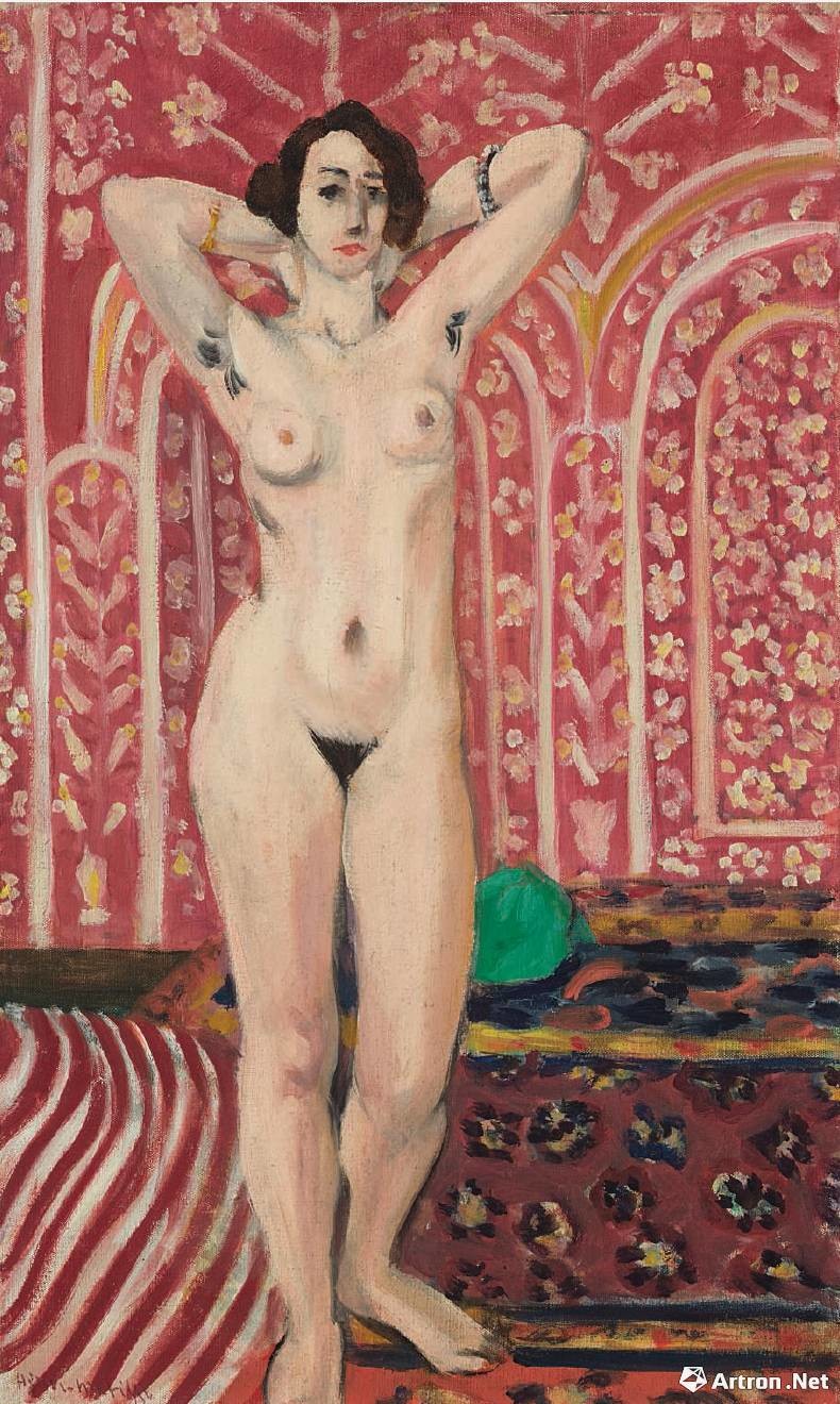 Standing Odalisque, Nude (1923) Henri Matisse tablo - Dekolata
