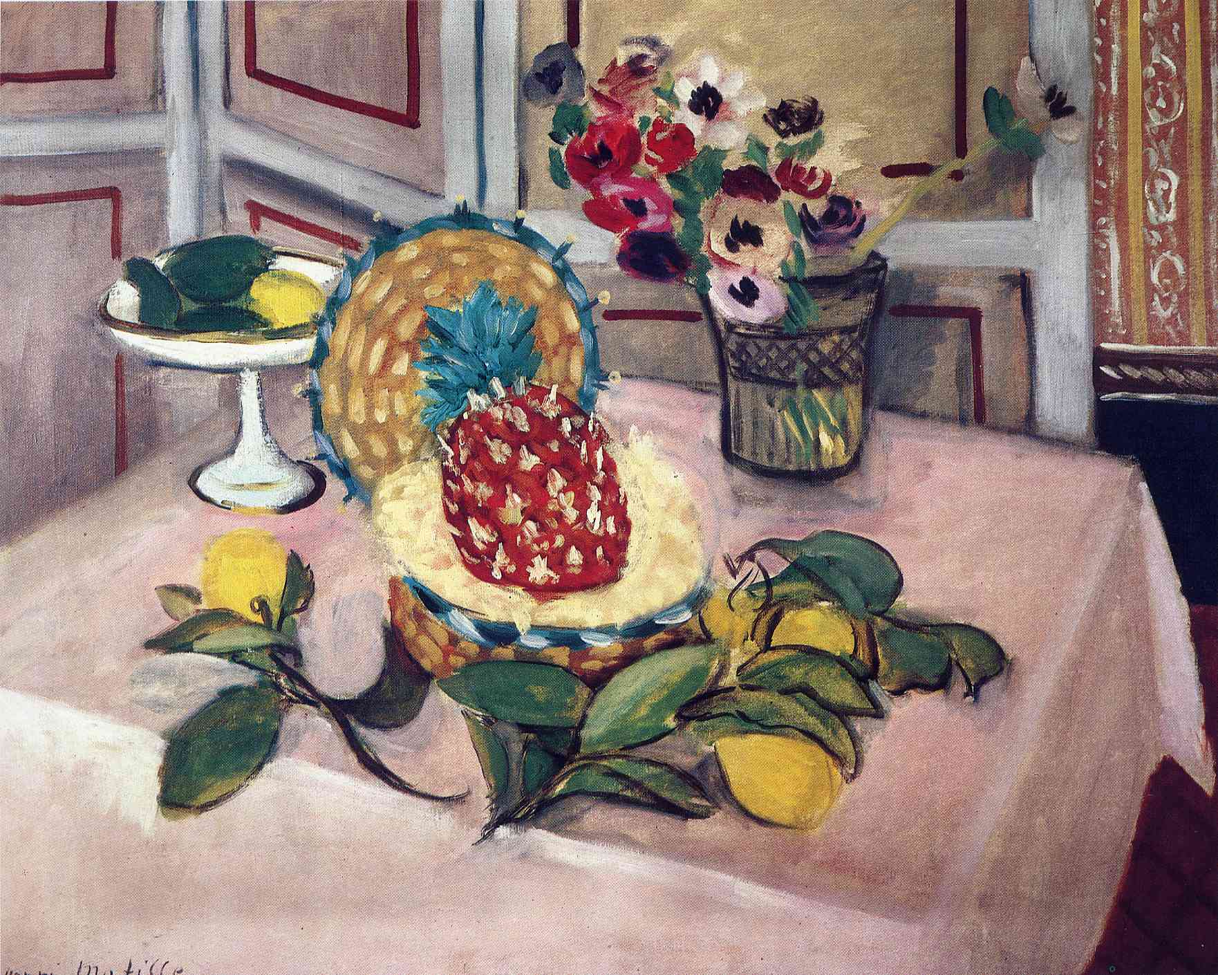 Still LIfe, Pineapples, Lemons (1925) Henri Matisse tablo - Dekolata