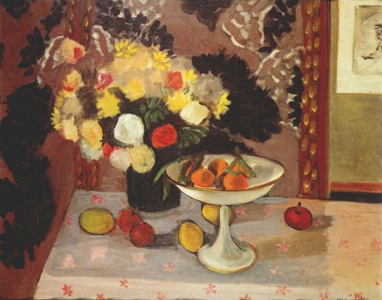 Still Life (Bouquet and Compotier) (1925) Henri Matisse tablo - Dekolata
