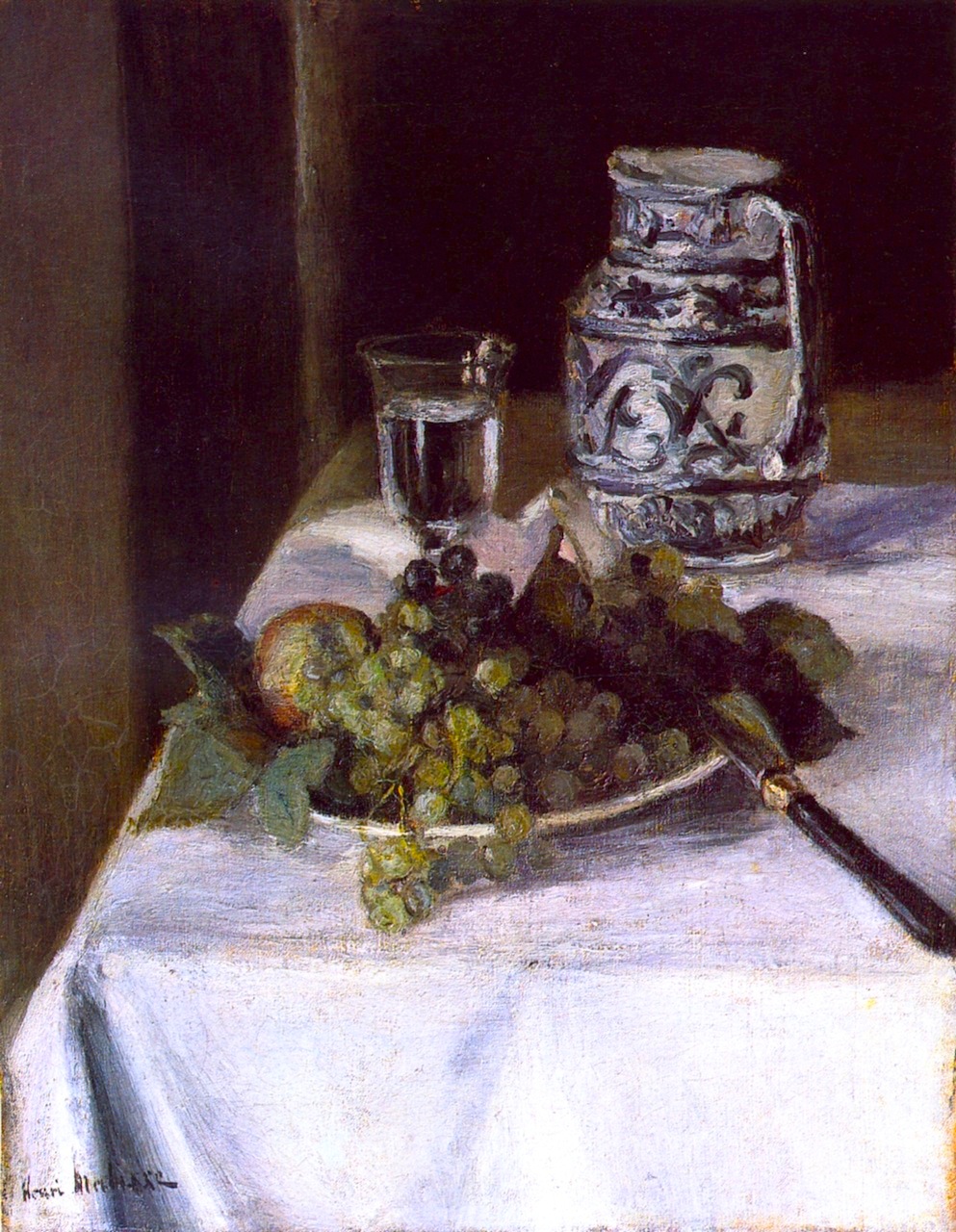 Still Life with Grapes (1896) – Henri Matisse Tablo