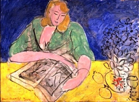 Teacher at the Yellow Table (1944) Henri Matisse tablo - Dekolata