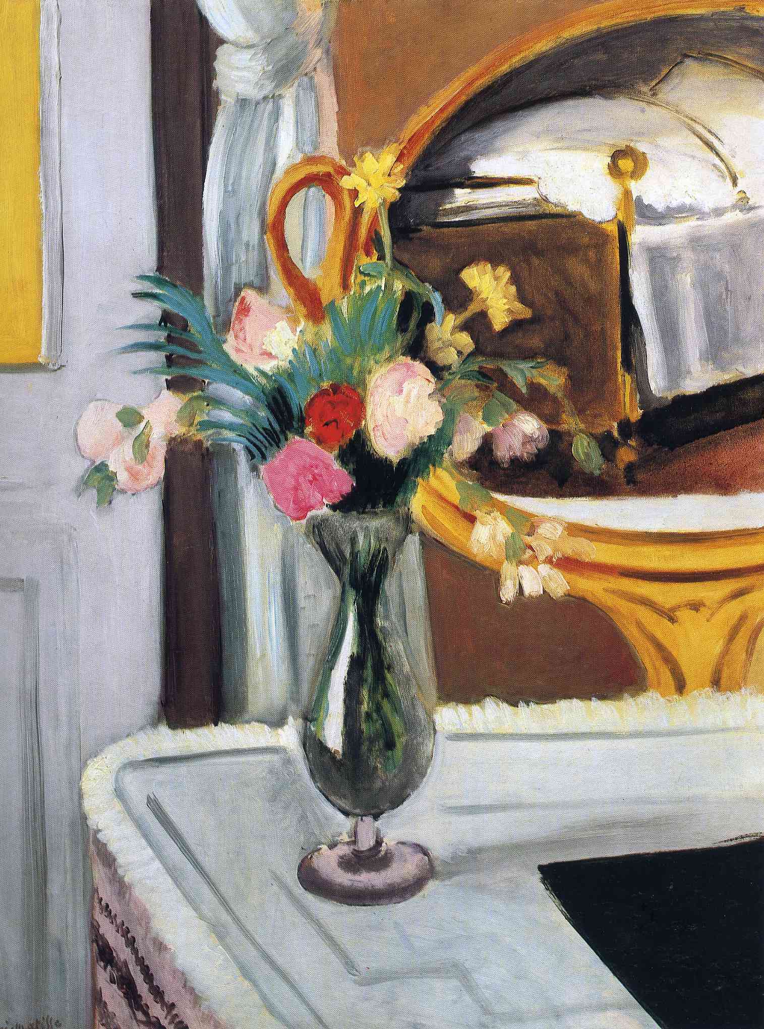 The Bed in the Mirror (1919) Henri Matisse tablo - Dekolata
