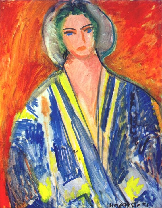 The Blue Gandoura (1951) Henri Matisse tablo - Dekolata