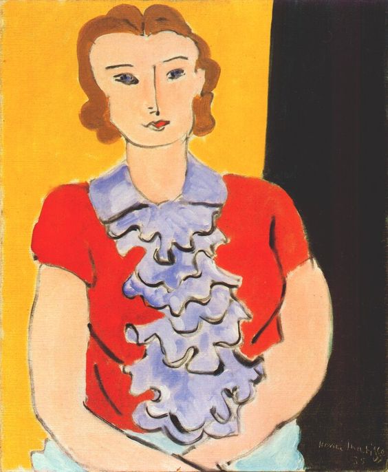 The Blue Jabot (1935) – Henri Matisse Tablo