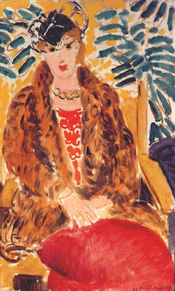 The Fur Coat (1936) Henri Matisse tablo - Dekolata