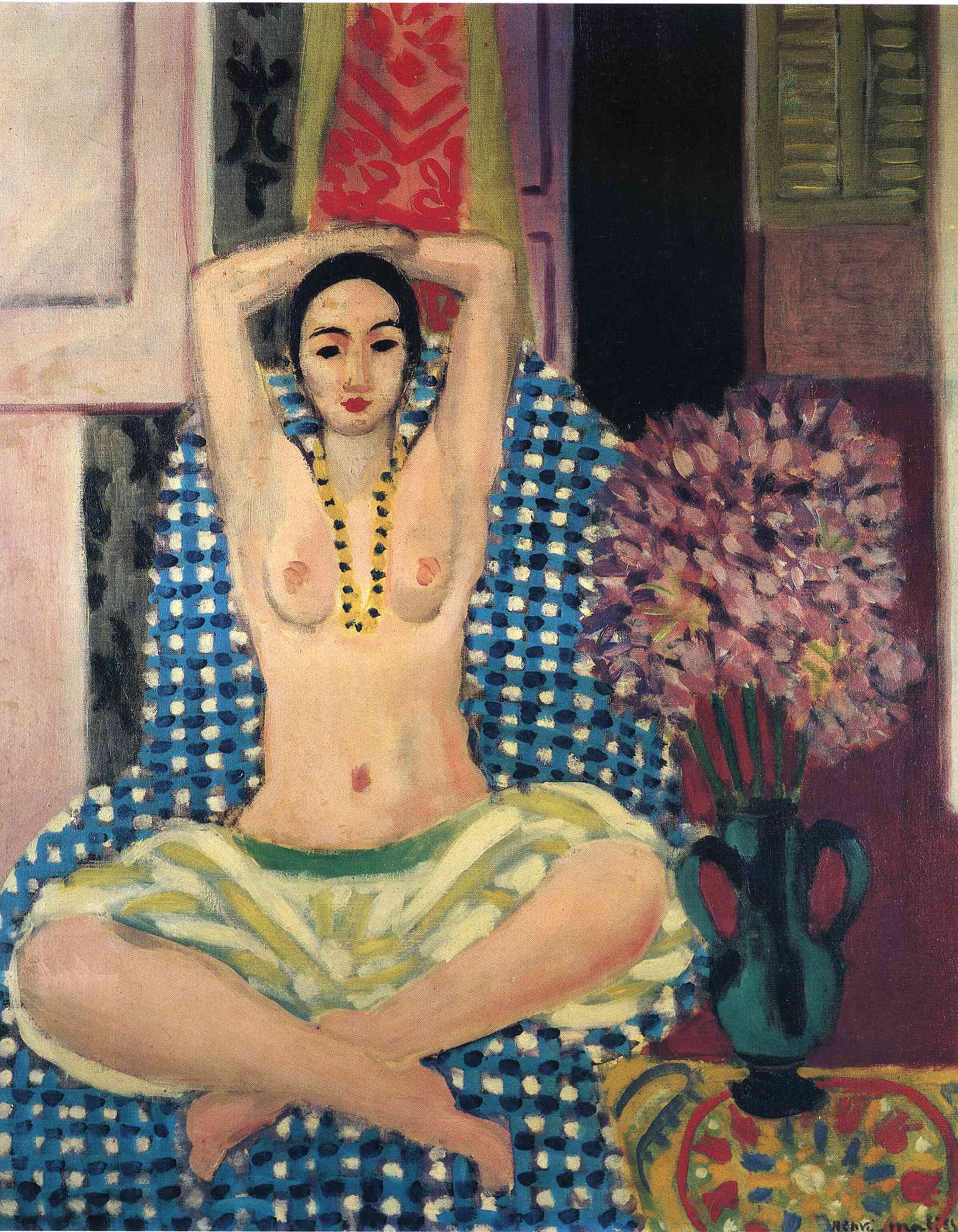 The Hindu Pose (1923) Henri Matisse tablo - Dekolata