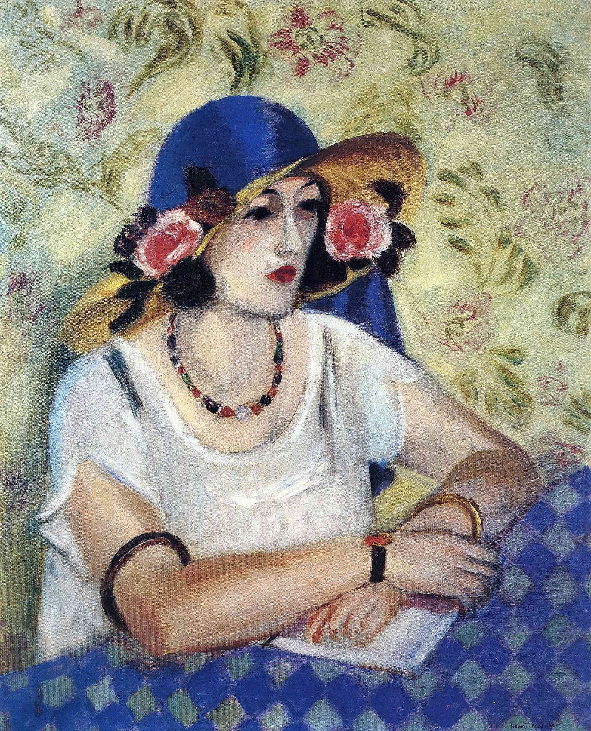 The Lady in the Blue Hat Henri Matisse tablo - Dekolata