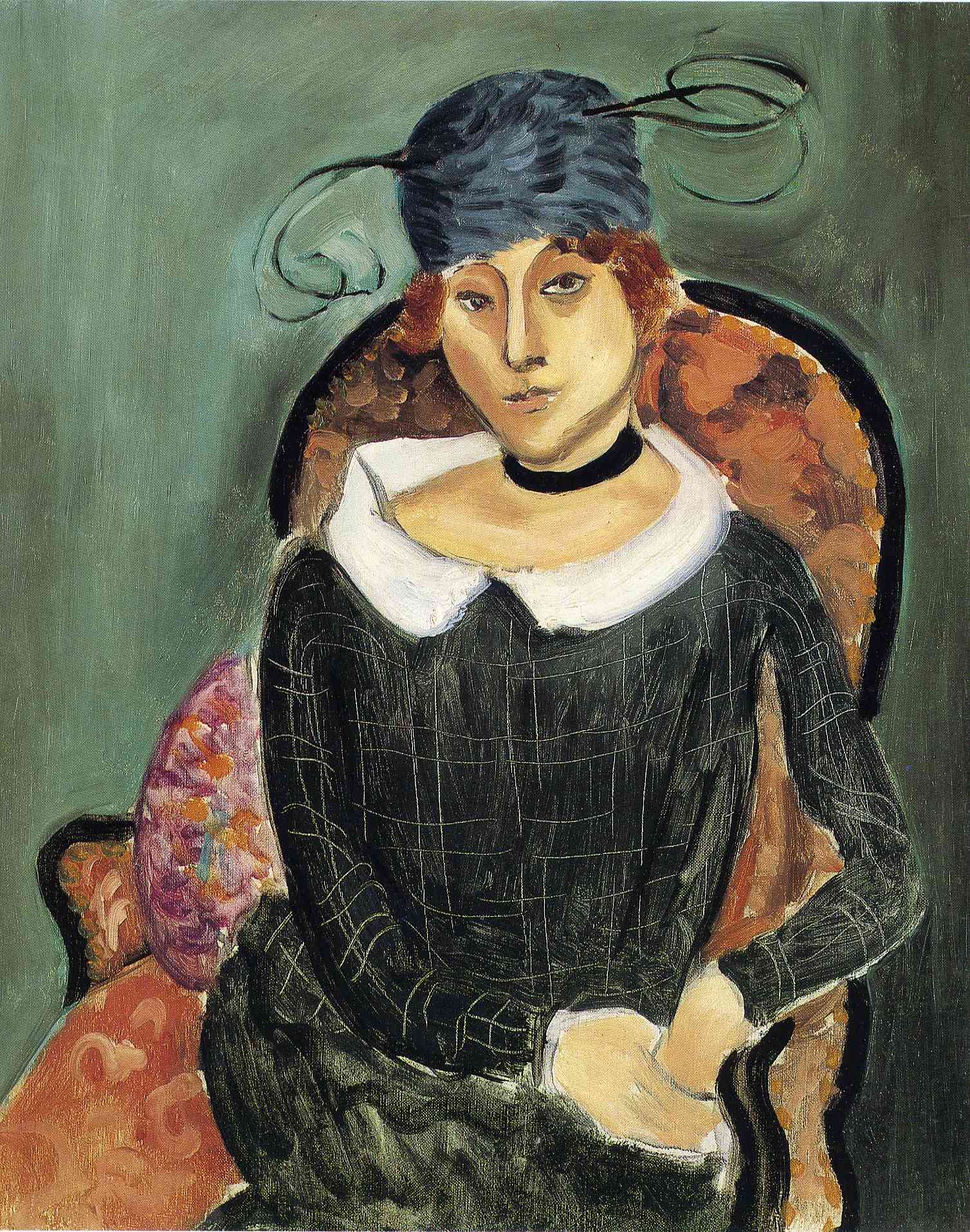 The Ostrich Feather Hat (1918) Henri Matisse tablo - Dekolata
