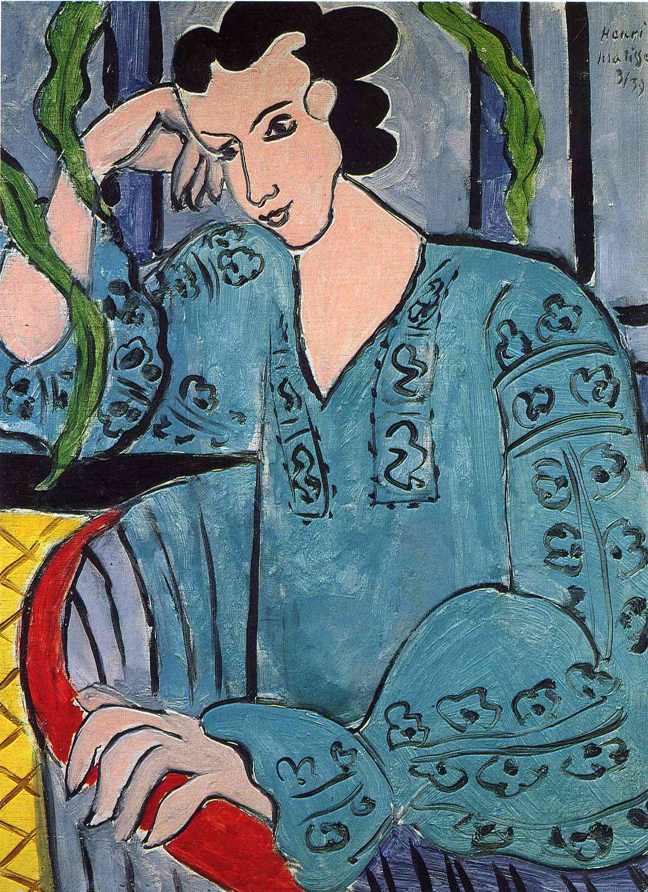 The Romanian Green Bluse (1939) Henri Matisse tablo - Dekolata