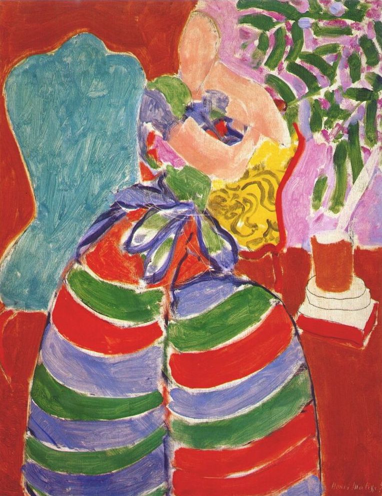 The Striped Dress (1938) Henri Matisse tablo - Dekolata