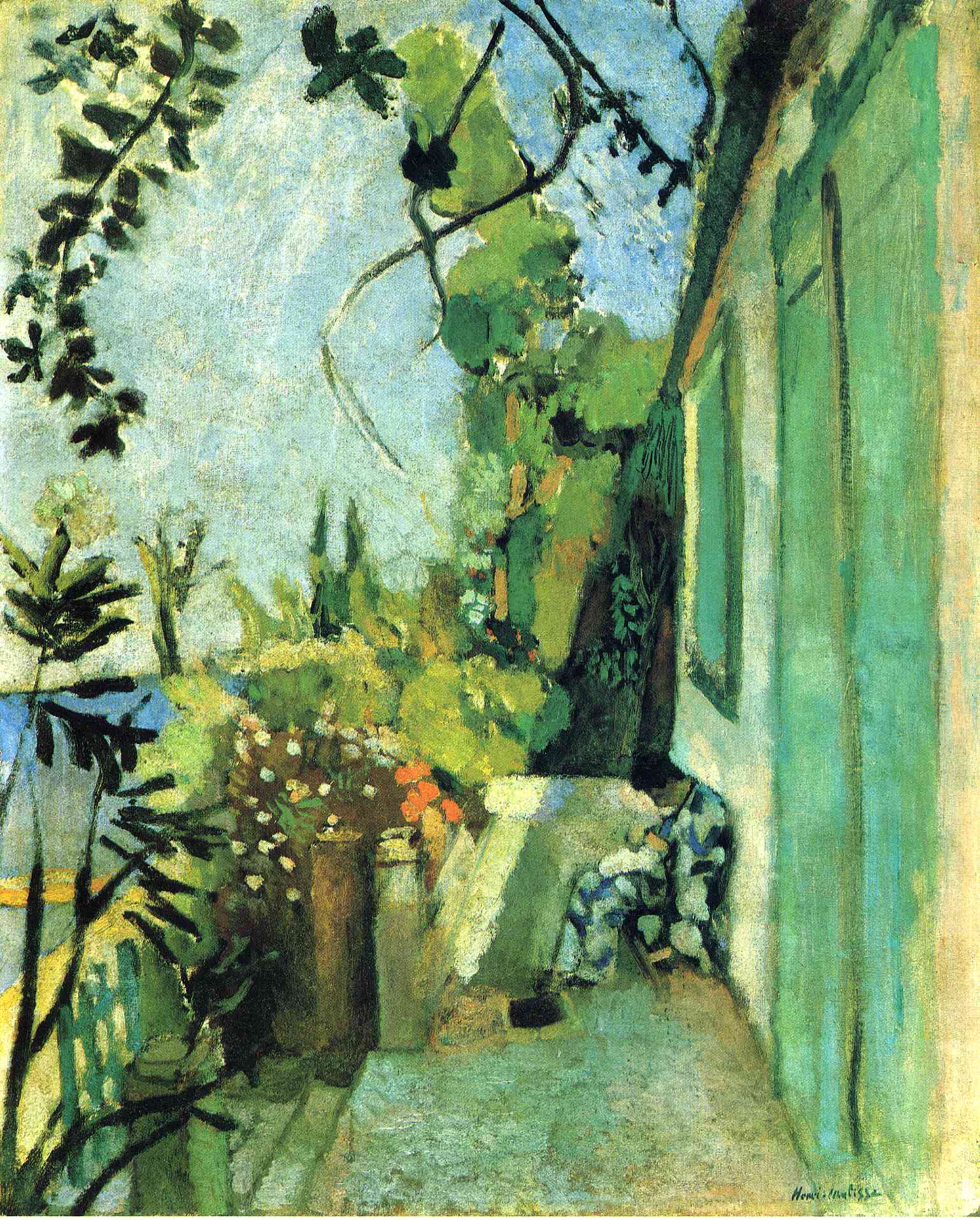 The Terrace, St. Tropez (1904) Henri Matisse tablo - Dekolata