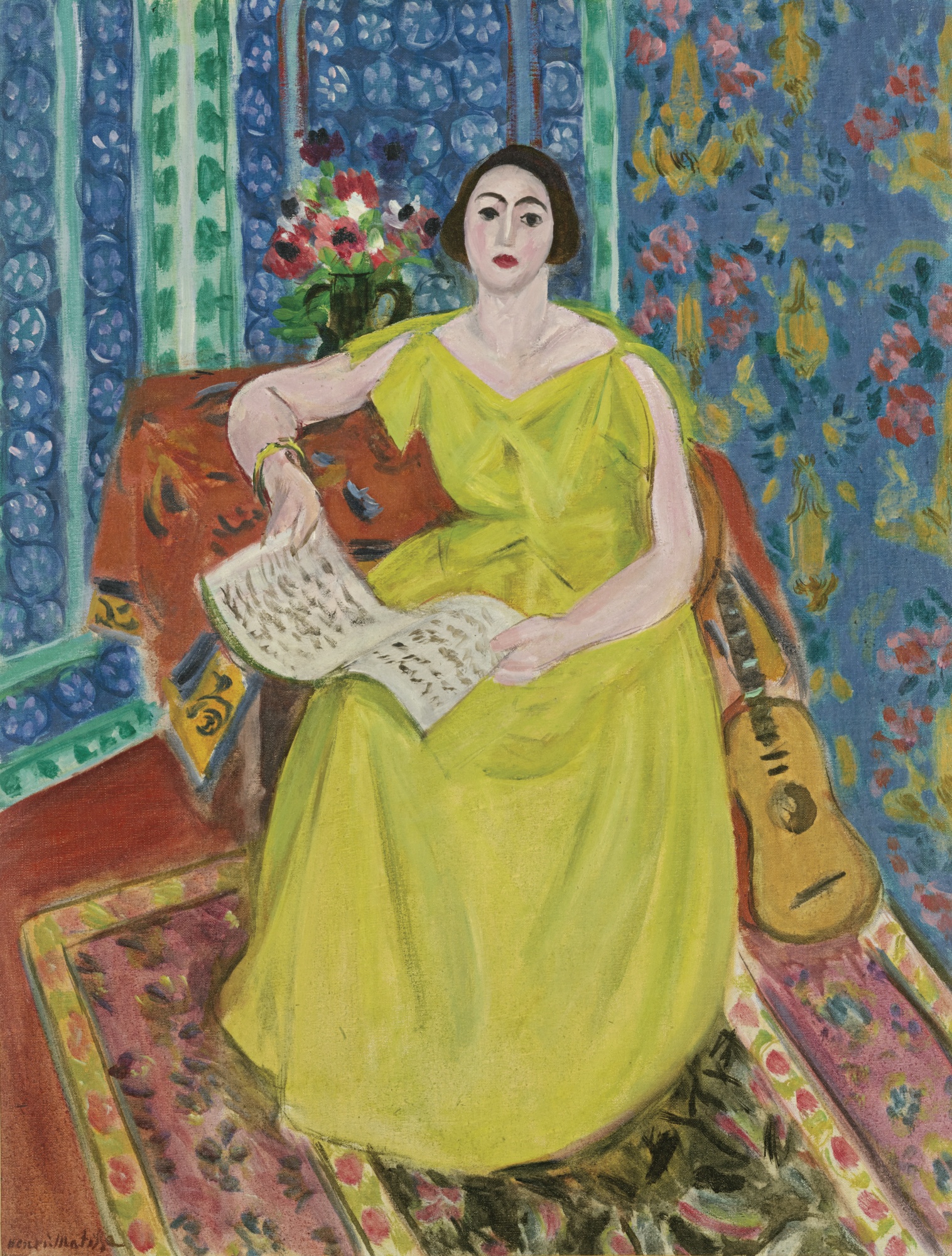 The Woman In Wellow (1923) – Henri Matisse Tablo