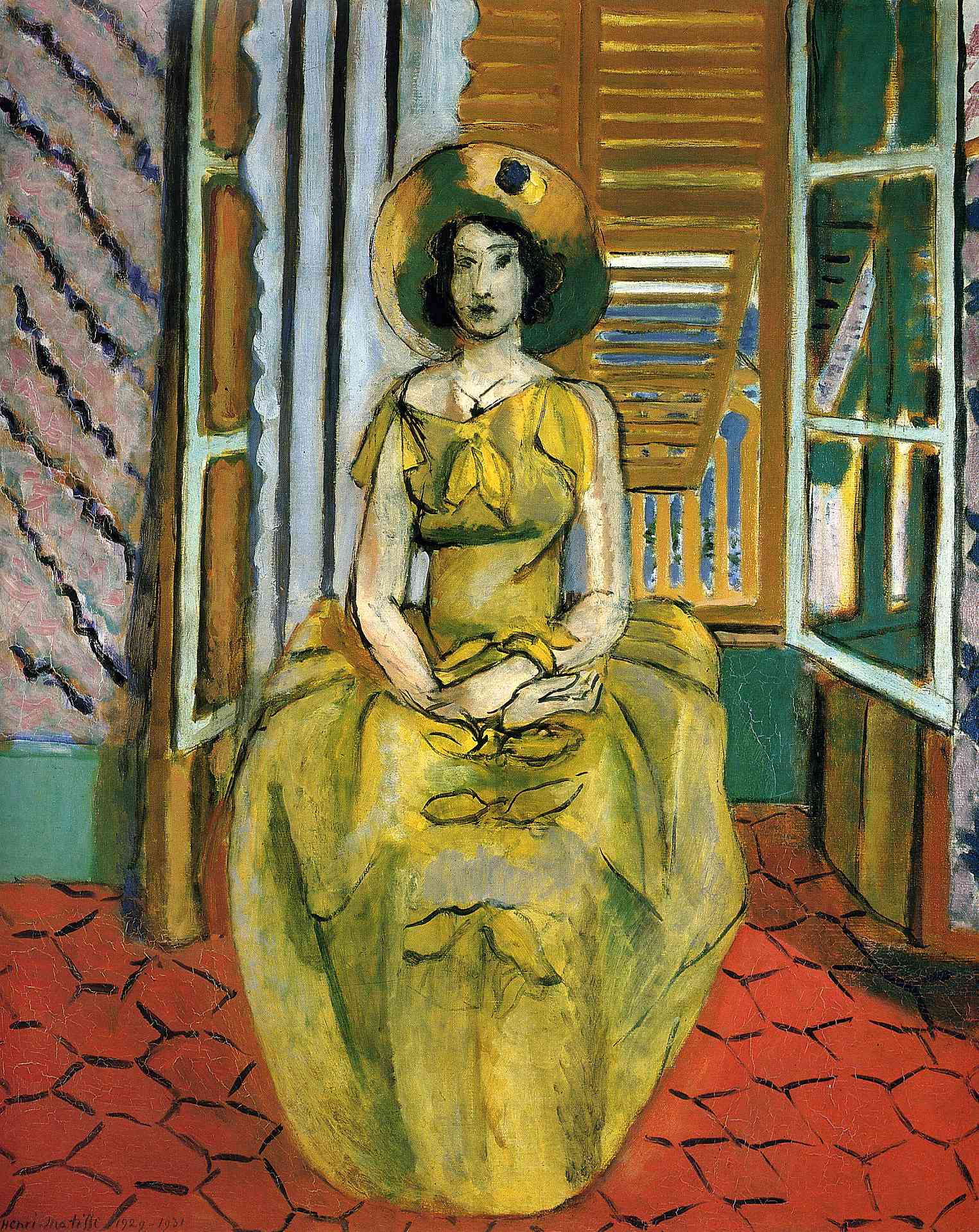 The Yellow Dress (1931) – Henri Matisse Tablo