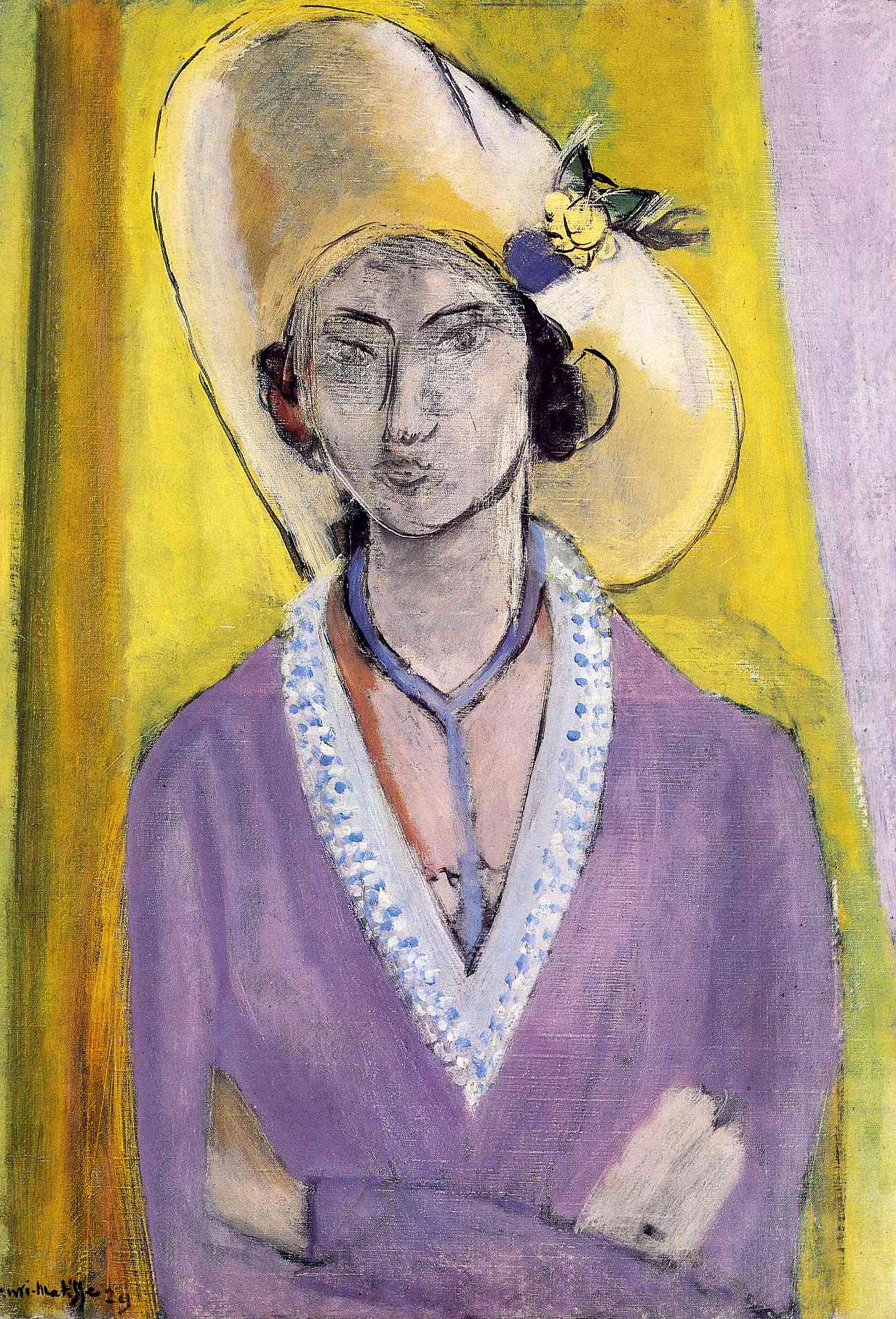 The Yellow Hat Henri Matisse tablo - Dekolata