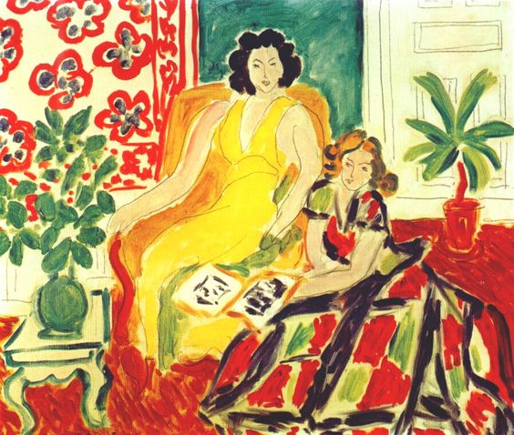 The Yellow and Plaid Dresses (1941) Henri Matisse tablo - Dekolata