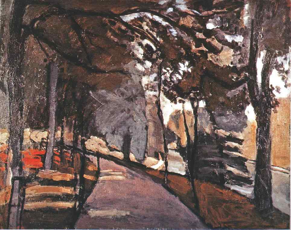 The path in the Bois de Boulogne (1902) – Henri Matisse Tablo