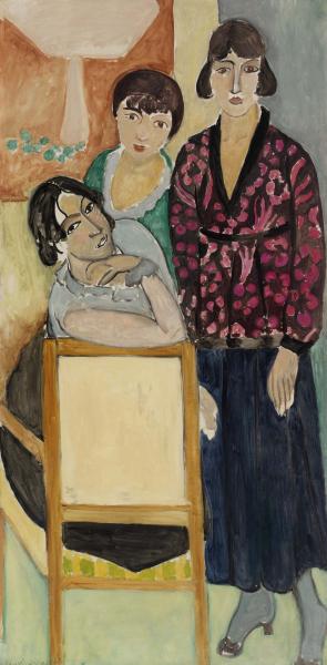 Three Sisters and The Rose Marble Table (1917) Henri Matisse tablo - Dekolata