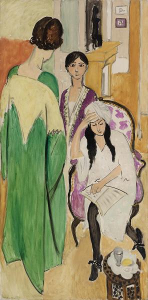 Three Sisters with An African Sculpture (1917) Henri Matisse tablo - Dekolata