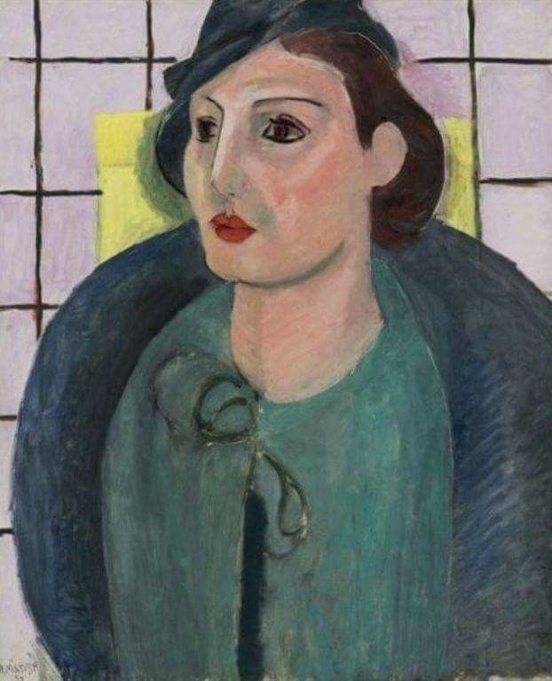 Titine Trovato in Dress and Hat (1934) – Henri Matisse Tablo