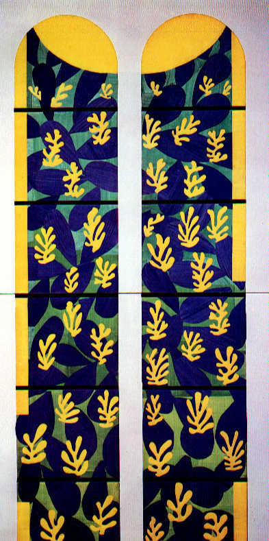 Tree of Life' Stained Glass behind the Altar in the Chapel of the Rosary at Vence (1948) Henri Matisse tablo - Dekolata