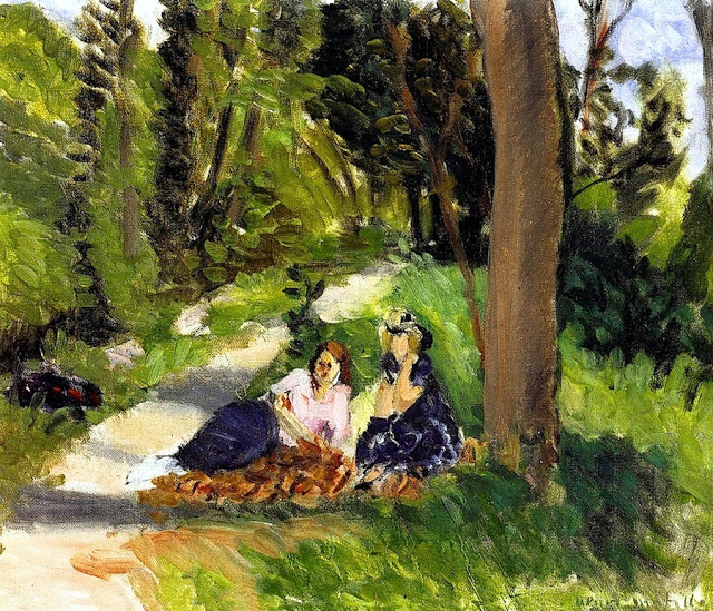 Two Figures near the Le Loup River (1922) Henri Matisse tablo - Dekolata